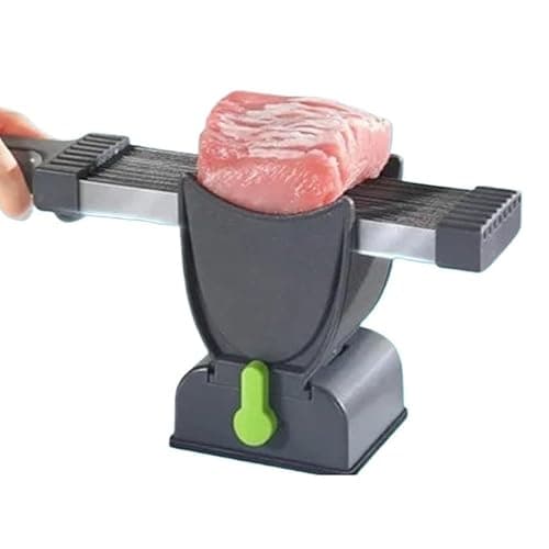 Fatiador manual multifuncional para carnes, queijos e vegetais em aço inox ajustável