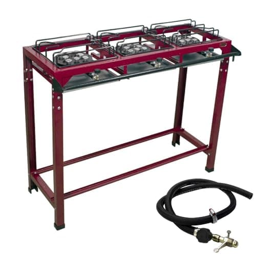 Fogão Industrial ROA 3 Bocas Alta Pressão com Mangueira e Registro