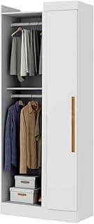 Modulo de Guarda Roupas Canto P/Quarto Madrid Branco