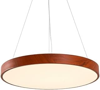 Lustre Pendente Nordecor Oris 2455 60cm Imbuia Led Bivolt