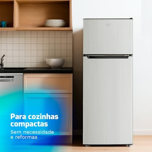 Geladeira Refrigerador HQ Defrost 230 Litros Cinza HQ-230RDF (127V)
