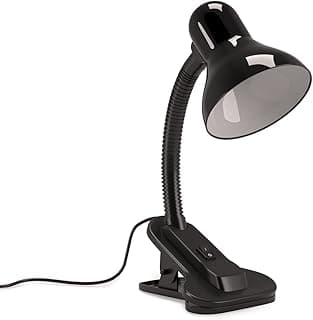 Luminária De Mesa Articulada Viking Clip Estudo Escritório Cor: Preto