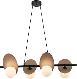Bella Iluminação Pendente Ibira 68,5cm X 31cm X 22cm 4xg9 100w HL011S,NUDE E PRETO E BRANCO