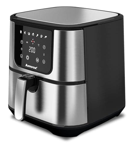 Fritadeira Elétrica Amvox ARF 1255 110V 7L 1700W Preto e Prata