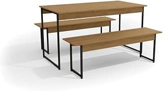 Mesa de Jantar 2 Bancos 4 Lugares Retangular
