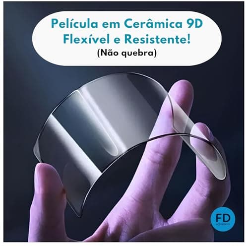 Película de cerâmica 9D FD para Redmi Note 14 Pro 5G, flexível e resistente, não quebra.