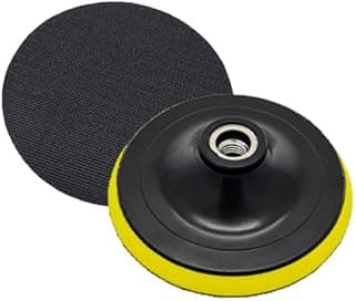 Disco de polimento preto e amarelo para lixadeira e esmerilhadeira