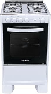 Fogão a gás SUGGAR Cook Start branco com quatro queimadores e acendimento automático
