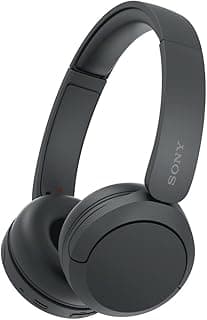 Headset Sony WH-CH520 preto com microfone, Bluetooth, isolamento de ruído