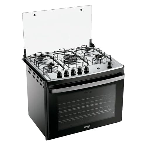 Fogão 5 bocas embutir Dako Supreme mesa de inox bivolt com forno