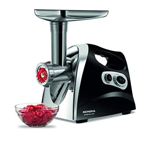 Moedor de Carne Elétrico Premium 220V, Mondial - MC-03 com carne moída