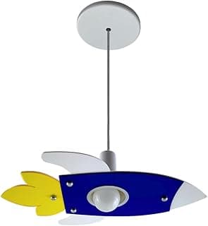 Luminária Infantil Pendente Foguete Avião Nave Quarto