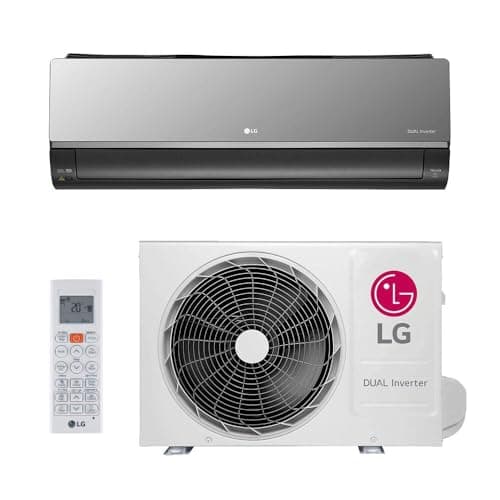 Ar condicionado LG Dual Voice Artcool 12.000 Btus branco e cinza com controle remoto
