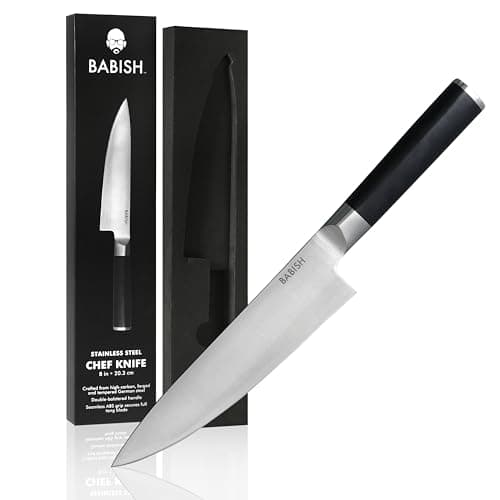 Faca de cozinheiro Babish, aço alemão, 20 cm, aço inoxidável em embalagem preta