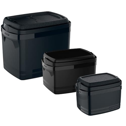 Combo de Caixas Térmicas Soprano 0700, 32L, 12L e 5L, Pretas