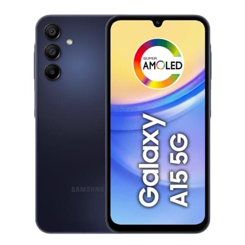 Smartphone Samsung Galaxy A15 5G 128GB azul escuro com tela AMOLED Super