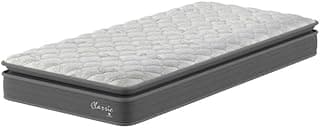 Colchão Solteiro Espuma D40 188x88x24cm Classic C Pillow Montreal Branco/marrom