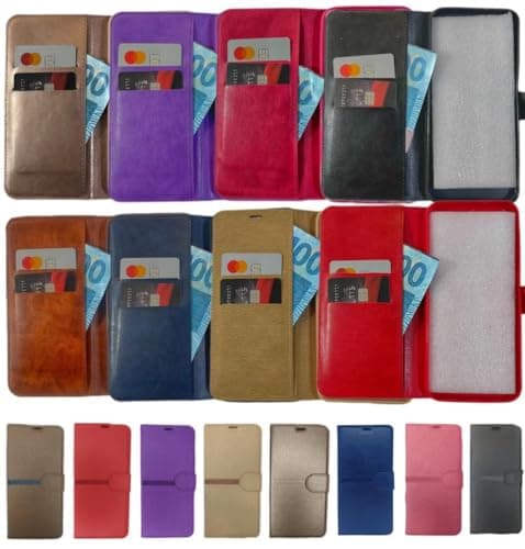 Capa estilo carteira para celular Xiaomi Redmi Note 14 5G em várias cores com compartimentos