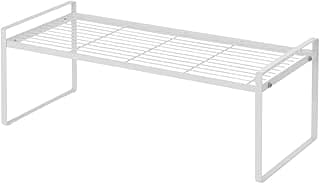Rack organizador de prateleiras aramadas branco