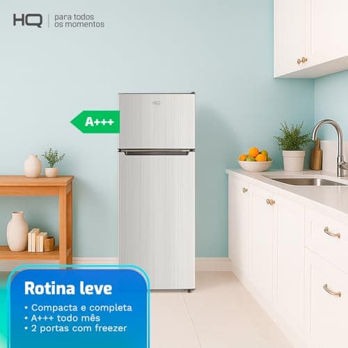 Geladeira Refrigerador HQ Defrost 230 Litros Cinza HQ-230RDF (127V)