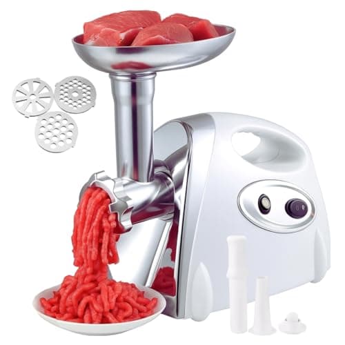 Moedor de carne elétrico 2800W com funil para kíbe e linguiça, processando carne vermelha