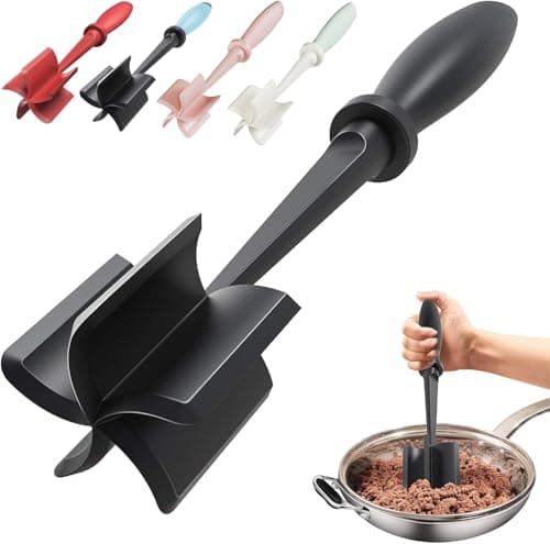 Cortador de carne atualizado com triturador de carne resistente ao calor em preto e múltiplas opções de cores para o cabo