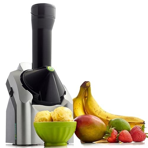 Máquina de sorvete Yonanas 902 Classic Vegan com frutas e sorvete pronto