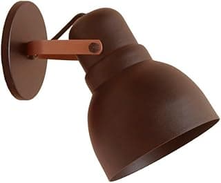 Arandela de alumínio industrial marrom retro para banheiro e lavabo