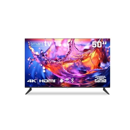 Smart TV HQ 50 polegadas UHD Android 13, tela sem bordas, design Slim HQS50NKHM