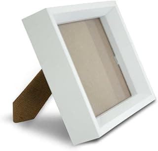 Porta-retrato branco 10x15 com fundo vazado e design moderno para decoração