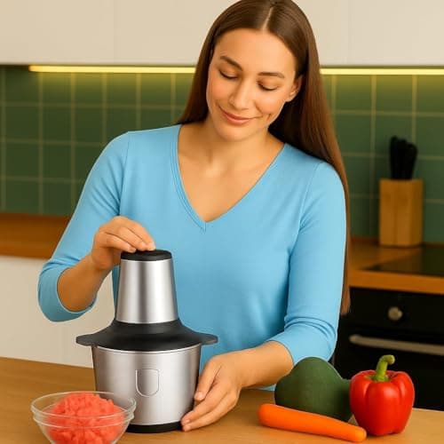 Processador de Alimentos Elétrico Profissional 2L 220V em Aço Inox – Triturador Potente e Multifuncional