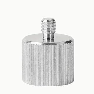 Adaptador de tripé de nível a laser, 5/8 polegadas para 1/4 polegada, conversor de rosca, instrumentos de nivelamento, vários modelos compatíveis (prata, 1 peça)