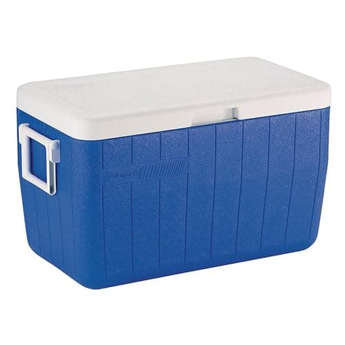 Caixa Térmica Coleman 48 QT Azul com Tampa Branca