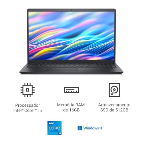 Notebook Dell 15 DC15-I51334U-M70 15.6'' Preto Carbono