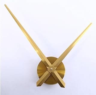 Ponteiros de relógio grandes em ouro, agulhas 3D, decoração de parede, arte para casa