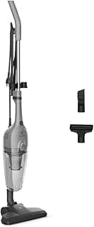 Aspirador de pó vertical Electrolux 2 em 1, cinza, cabo 4,7m, compartimento transparente, acessório para superfícies