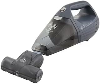 Aspirador de pó elétrico portátil BLACK+DECKER APS1200PET 220V, cor cinza escuro, fundo branco.
