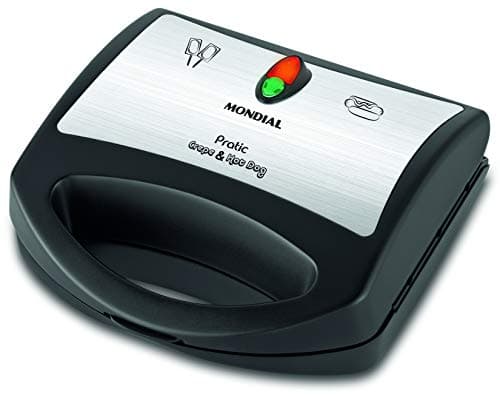 MONDIAL Crepeira Pratic Crepe & Hot Dog, Preto/Inox, 850W, 110V - CP-01