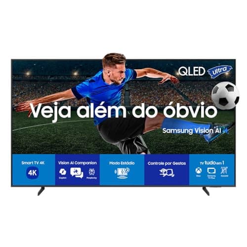 TV Samsung Vision AI QLED ULTRA 4K QEF1 55 Polegadas Branco