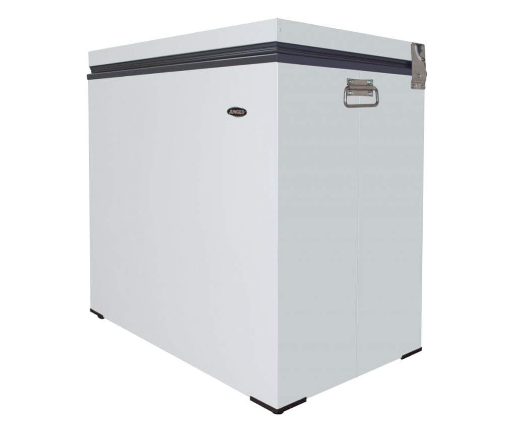 Junges Freezer Pequeno Horizontal 100 Litros Branco Sobre Bancada