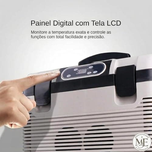 Geladeira Portátil 19L Mini Cooler 12V/220V – Frigobar Multiuso para Casa, Carro e Barco com Função Aquecer e Resfriar, Compacta e Silenciosa