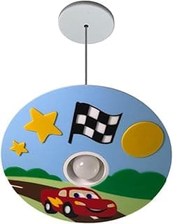 Luminária pendente infantil McQueen Relâmpago Disney Carros Corrida Menino