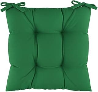 Almofada quadrada verde bandeira 40x40 cm com fitas para amarração