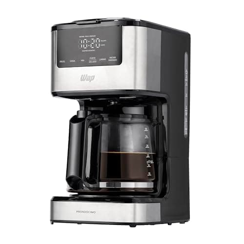 WAP Cafeteira Elétrica Digital AROMA WCD1500, 1,5 Litros com Timer Programável e Suporte para Café Gelado 900W 127V