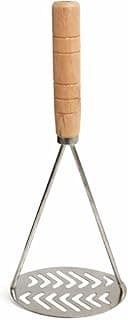 Amassador De Batatas E Legumes Em Inox Com Cabo De Madeira Utensílio De Cozinha Linha Premium