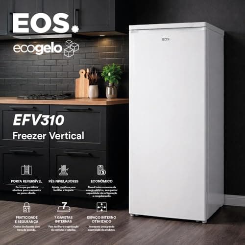 Freezer Vertical Eos 220 Litros Ecogelo Branco Efv310 110v