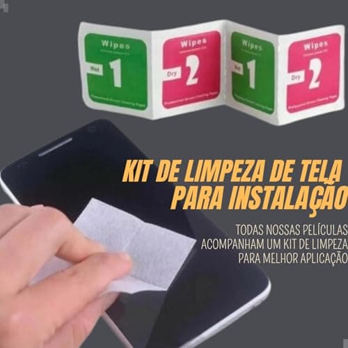 Kit de limpeza de tela para instalação da película de vidro para Galaxy A13