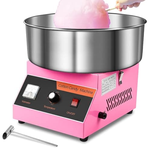 220V, Mini Máquina Caseira de Algodão Doce, Máquina de Algodão Doce, O Produto Vem com Uma Colher, Modelo Portátil, Mini Máquina de Algodão Doce, Rosa, 35 * 28 * 52.5 cm