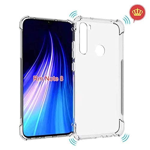 Capa anti-choque transparente e película de vidro temperado para Xiaomi Redmi Note 8