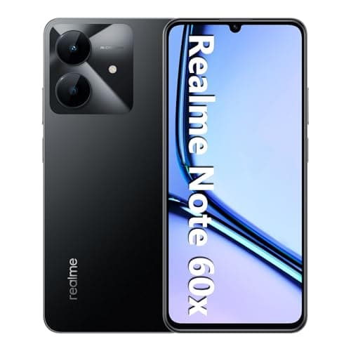 Smartphone Realme Note 60x RMX3938 3 GB de RAM/ 64 GB/Bateria de 5000mAh e tela de 6,74" 90Hz HD/Midnight Black (Preto)